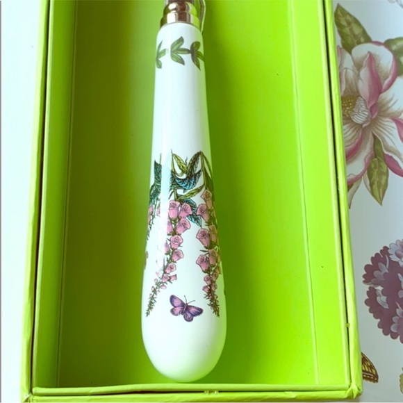 NIB Portmeirion Stainless Steel Serving Spoon Porcelain Handle Botanic Garden - Picture 3 of 7
